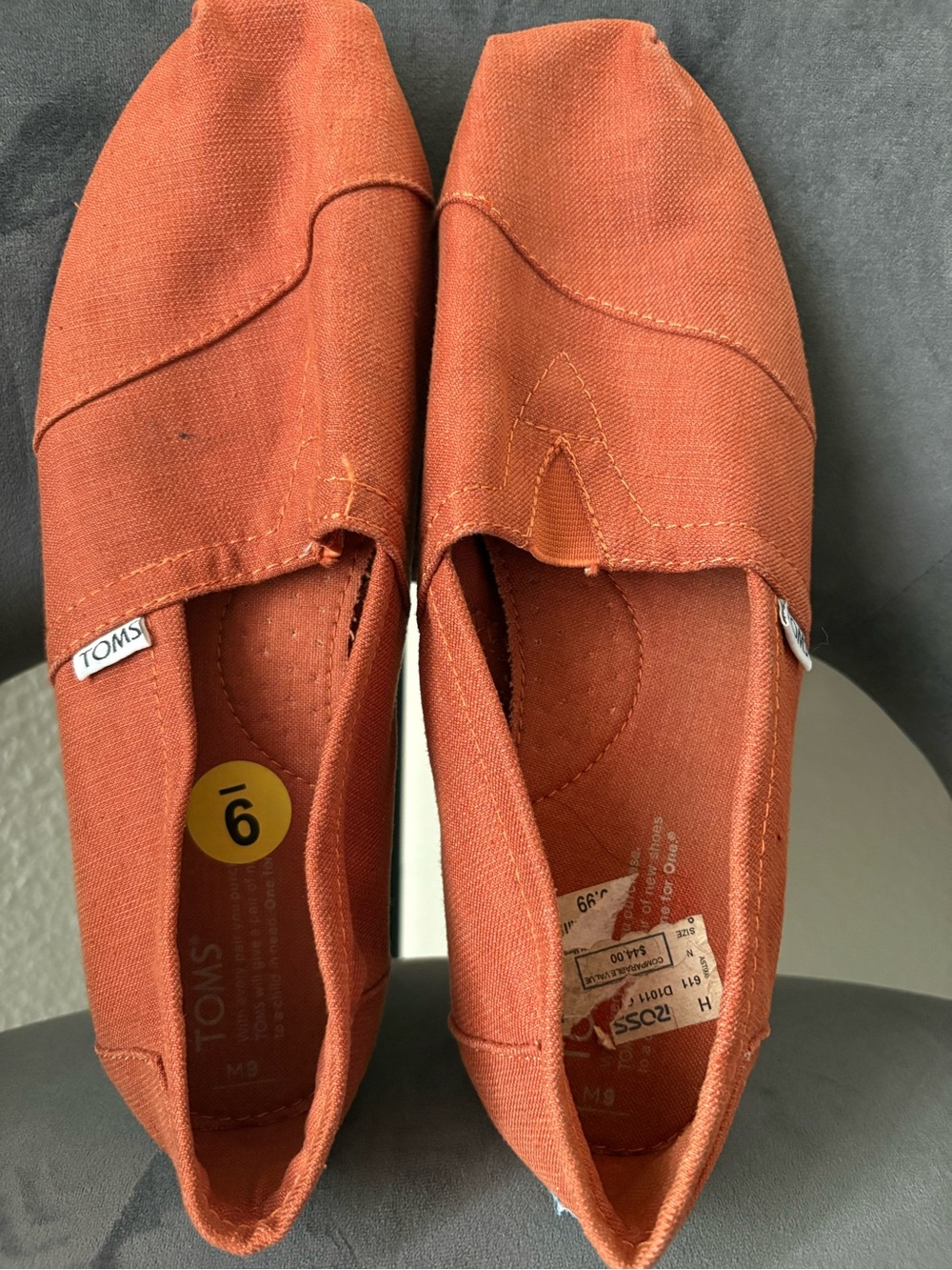Toms Canvas Slip-On Shoes in Rust